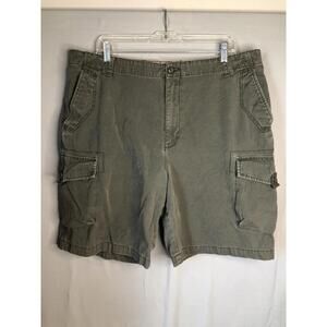 Arrow Brand 100% Cotton Army Green Cargo Shorts Size 38 Lot-1851 Authentic